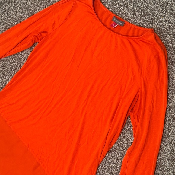 Vince Camuto Vibrant Red/ Orange Tunic Top - Picture 3 of 6